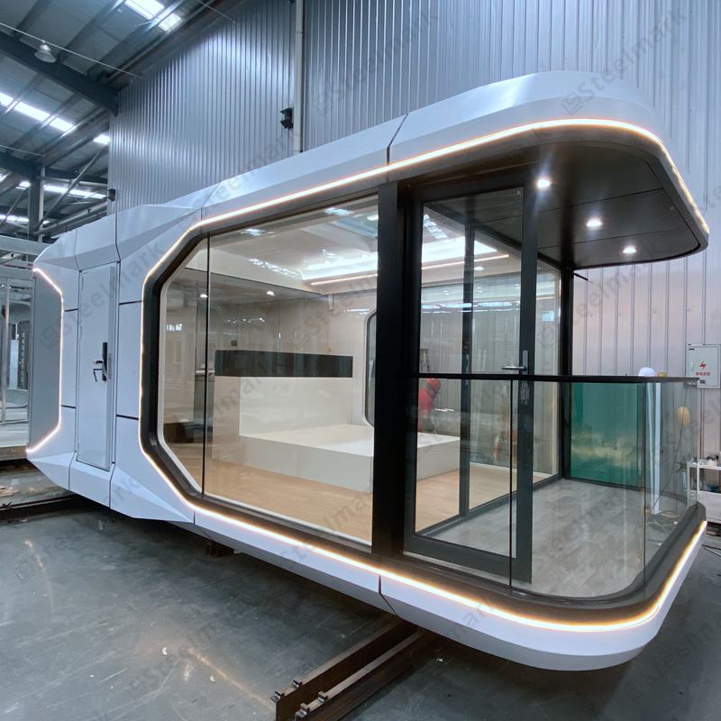 GS-A02 Maison capsule écologique personnalisée préfabriquée de 8,5 mètres avec balcon
