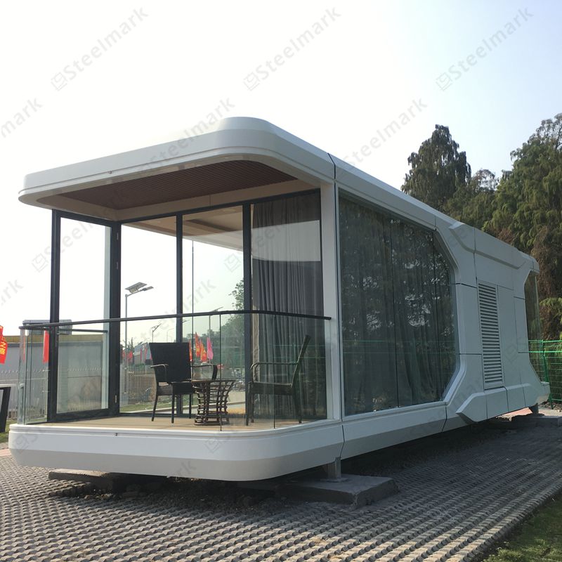 GS-A04 Maison capsule modulaire de luxe de 11,5 mètres avec balcon
