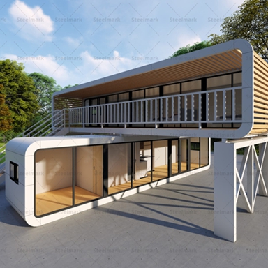 Modern prefabricated double deck office accommodation