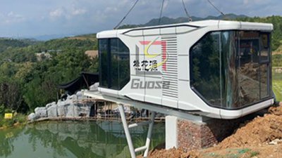 Projet de capsule spatiale de bâtiment préfabriqué au Shanxi en Chine